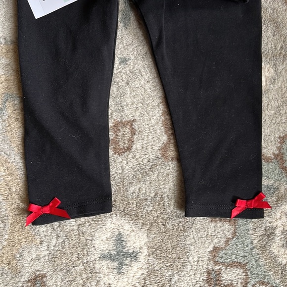 Red green plaid tunic and black leggings - Picture 3 of 4